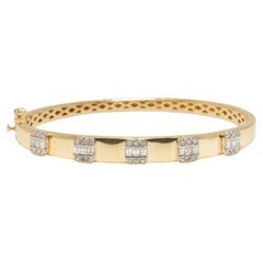 Bracciale Bar Diamond in oro massiccio 14k (certificato)