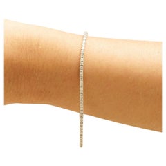Eternity Tennis Natural Diamond Bracelet in 14K Solid Gold (Certified)