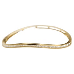 Baguette Natural Diamond Eternity Bracelet in 14k Solid Gold (Certified)