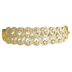 Infinity Natural Diamond Bracelet in 14k Solid Gold (Certified)