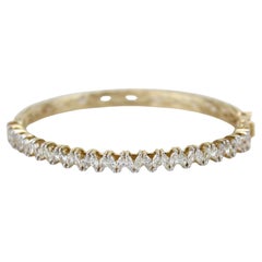 Marquise Diamant-Armspange aus massivem 14-karätigem Gold (zertifiziert)