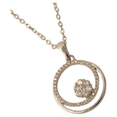 Collier pendentif double cercle en or massif 14K (certifié) Collier pendentif double cercle en or massif 14K (certifié)