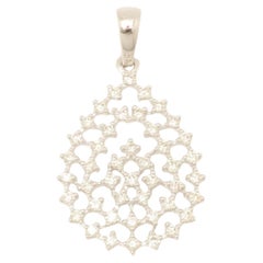 Celestial Teardrop Natural Diamond Pendant in 14k Solid Gold (Certified)