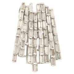 Baguette Natural Diamond Geometric Pendant in 14k Solid Gold (Certified)