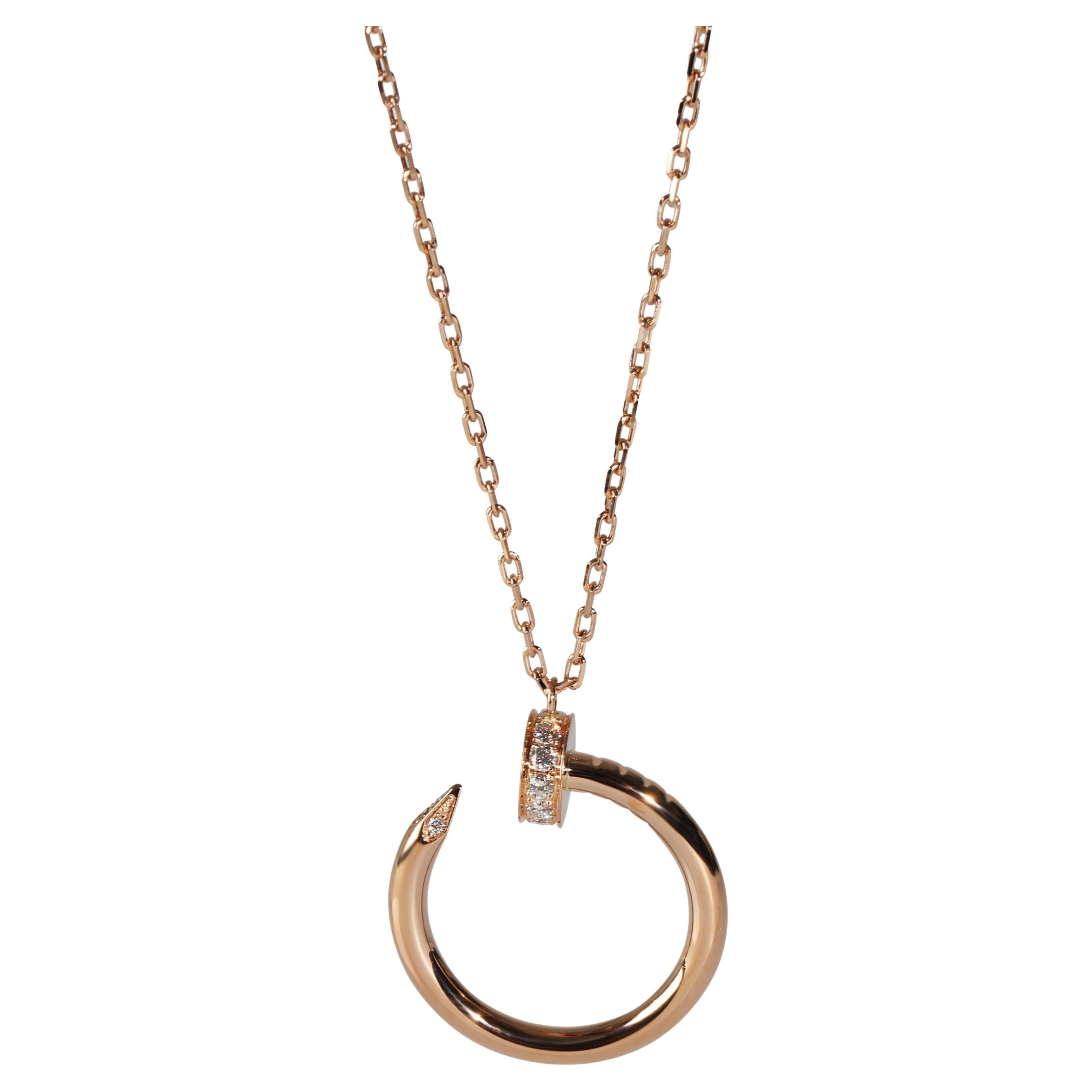 Ciondolo Cartier in oro rosa con diamanti Juste Un Clou