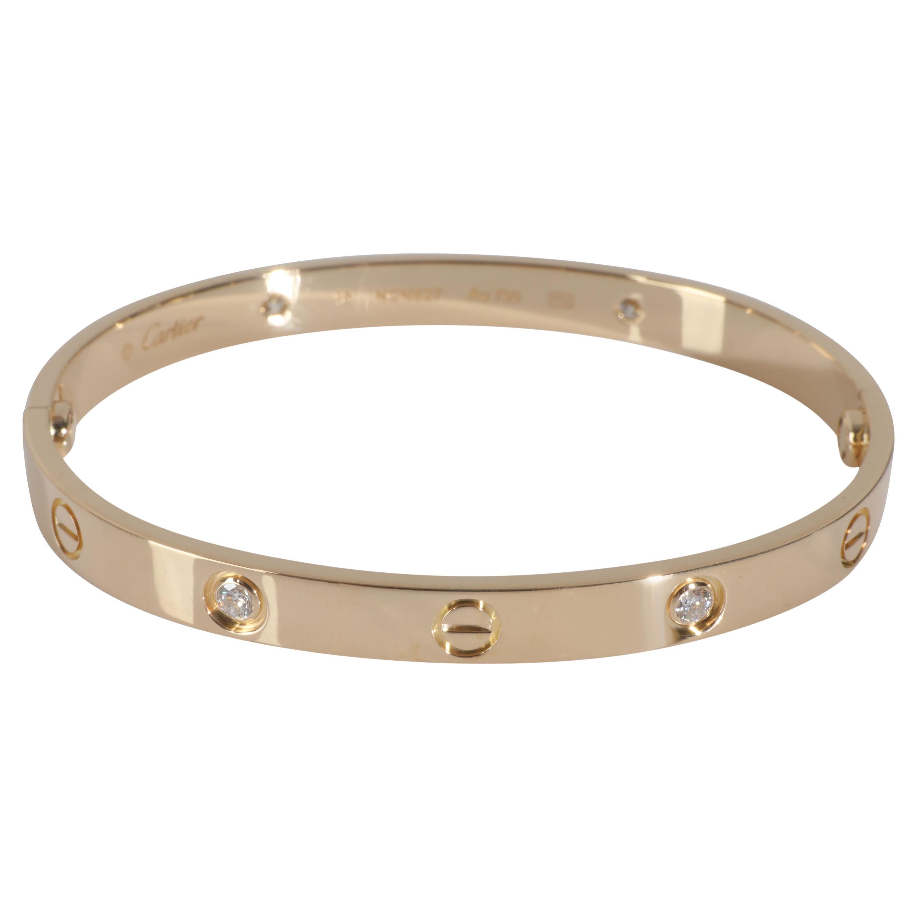 Bracciale dell'amore con diamanti in oro giallo Cartier