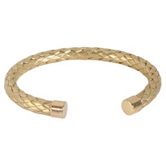 Roberto Coin Gelbgold  Satiniertes gewebtes Manschettenarmband