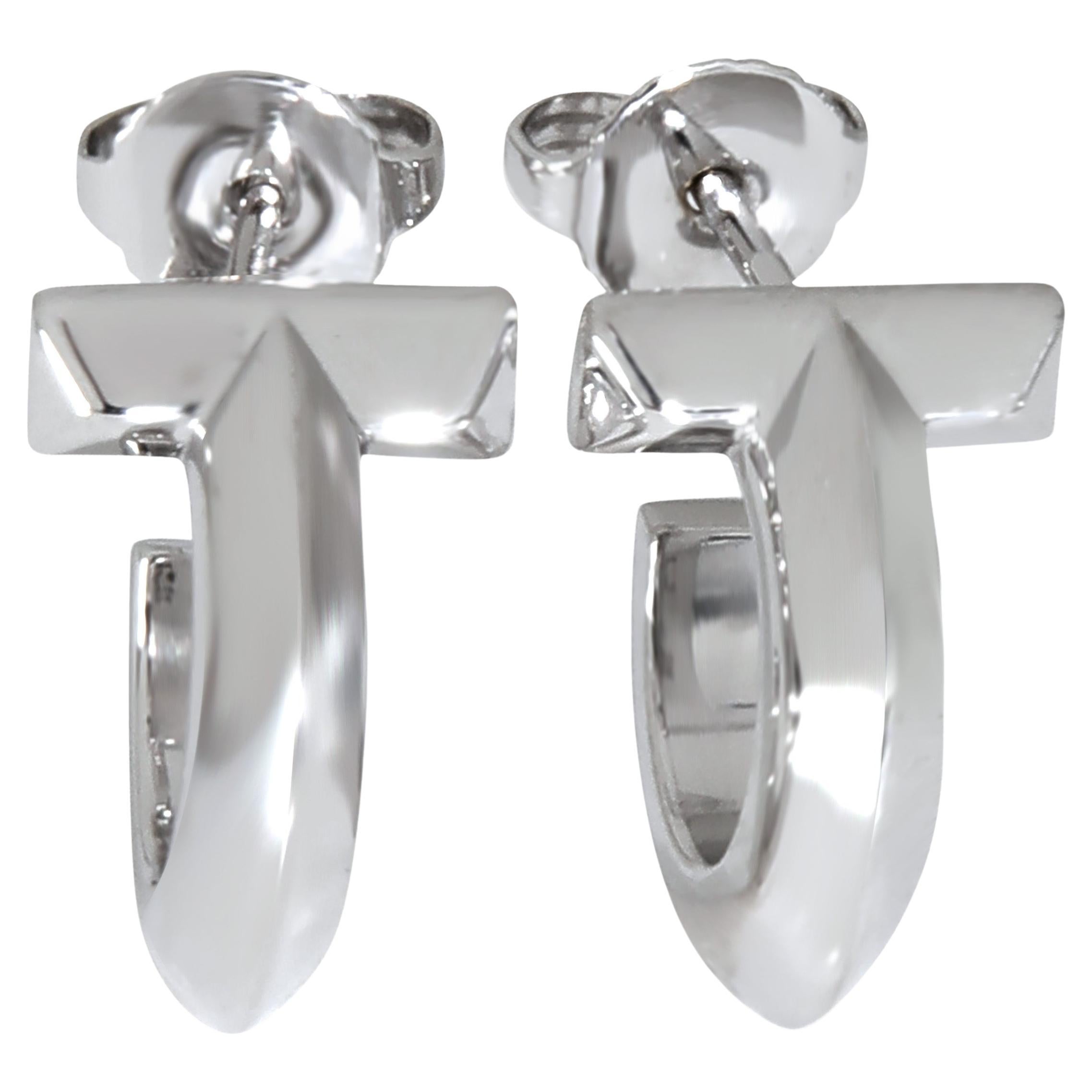 Tiffany & Co. Oro blanco  Pendientes de aro Tiffany T1