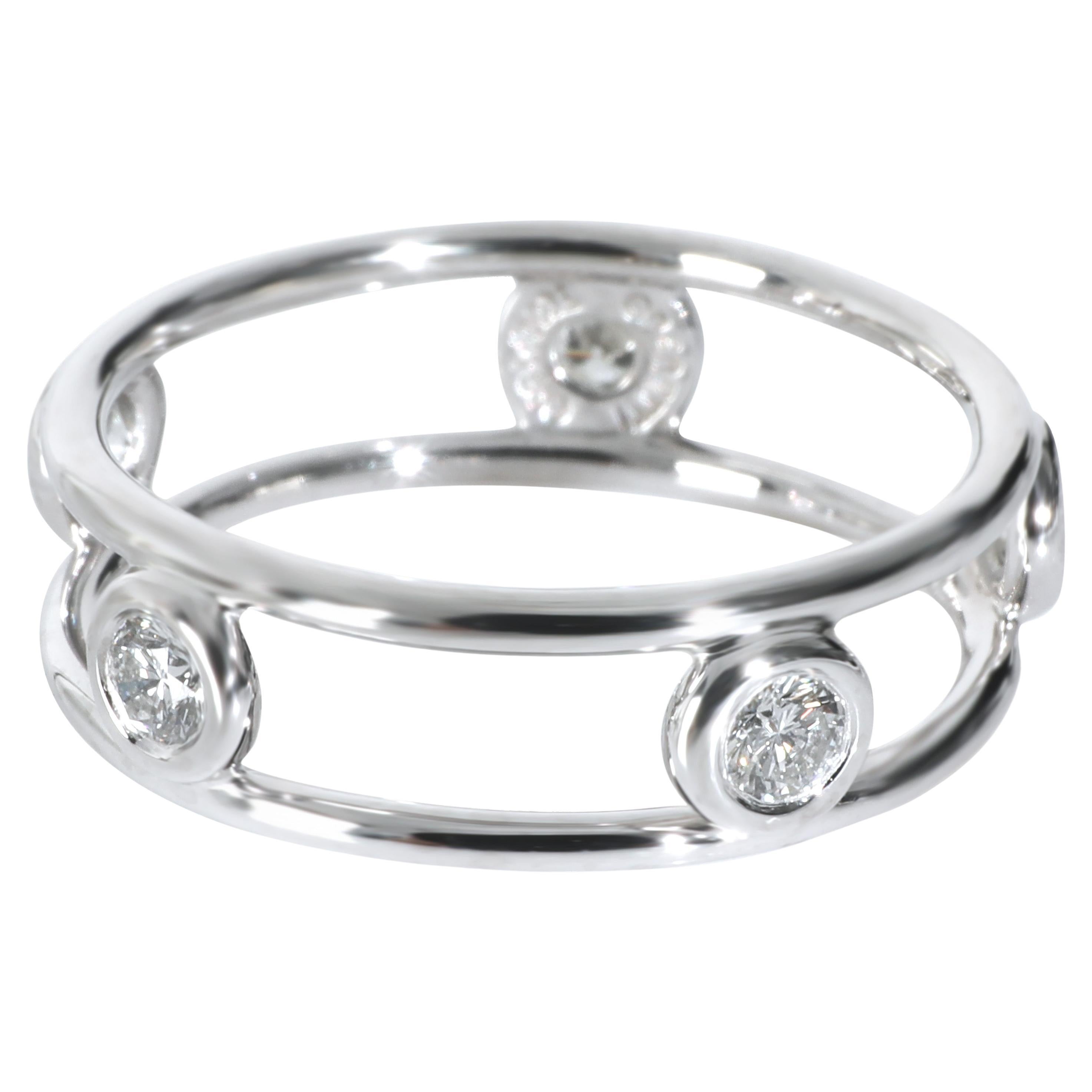 Tiffany & Co. Bague en platine diamant Elsa Peretti Diamond By The Yard