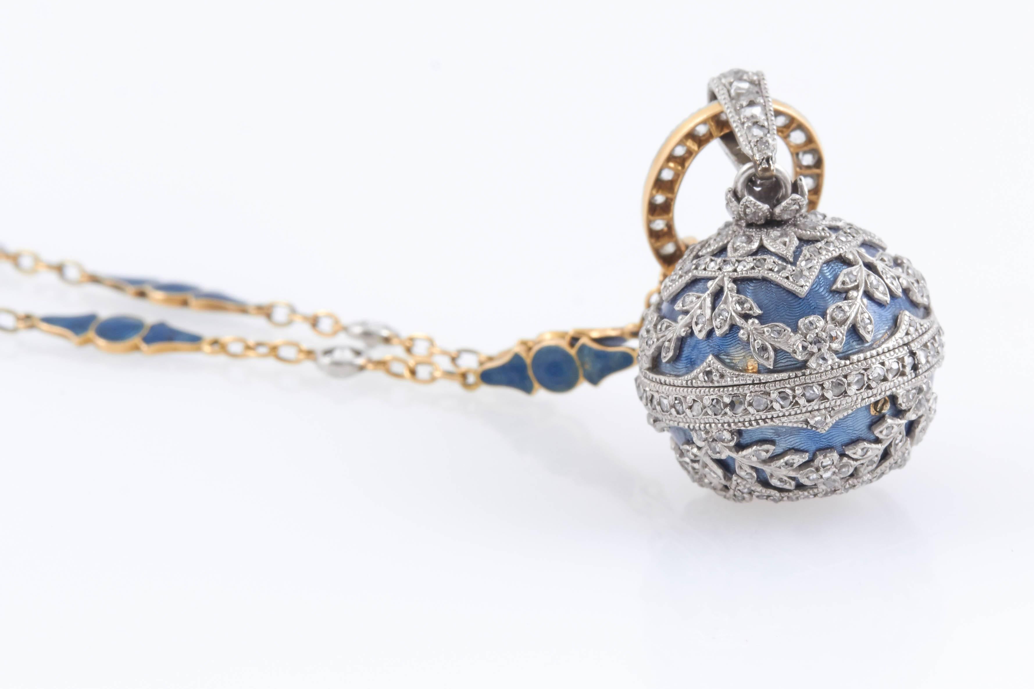 Edwardian Ball Watch Gold Necklace 1