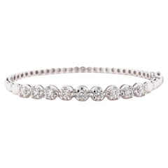 Bracelet empilable en or massif 14K avec diamant solitaire (certifié)
