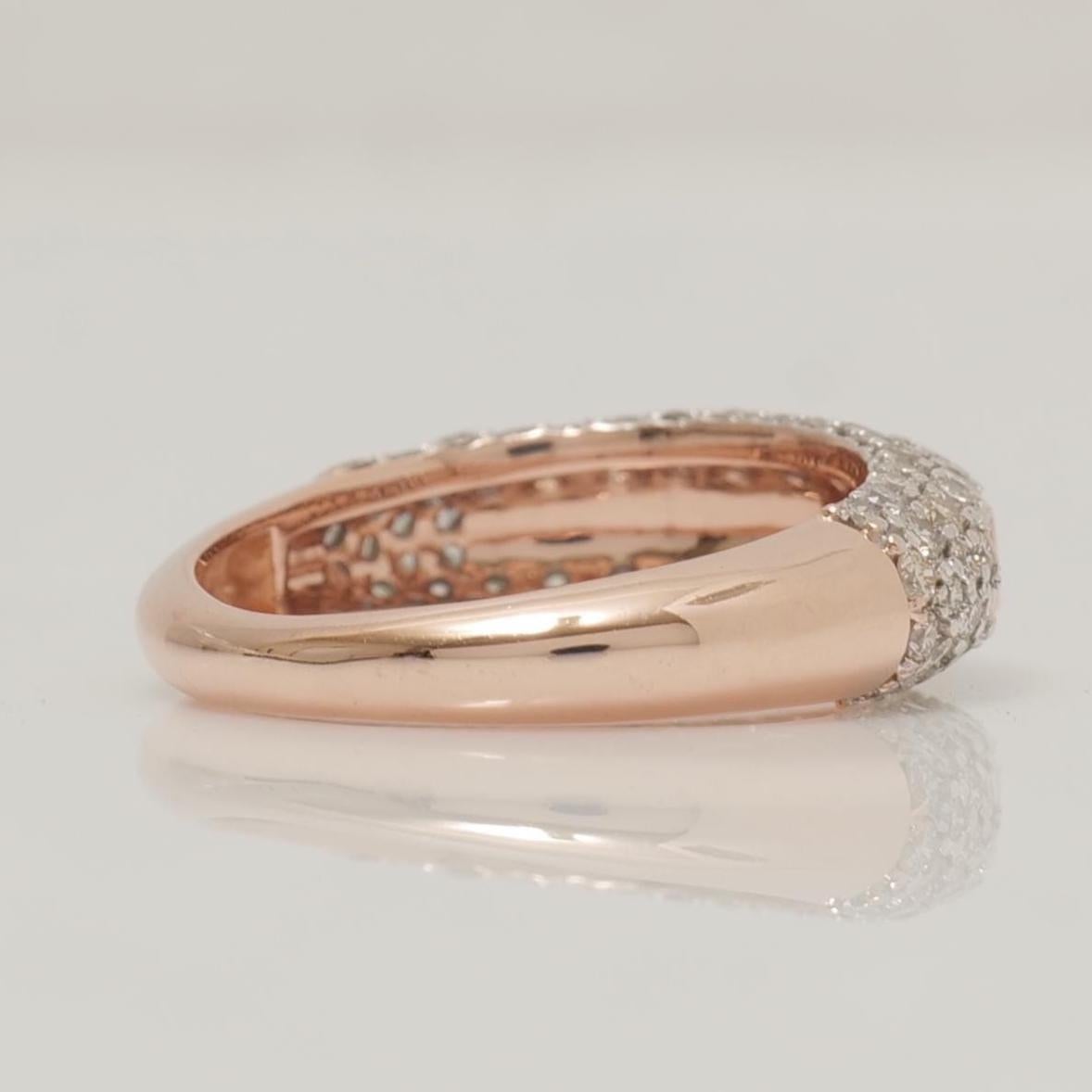 Bague à diamant en émail coloré en or massif 14K (certifié) Neuf - En vente à New Delhi, DL