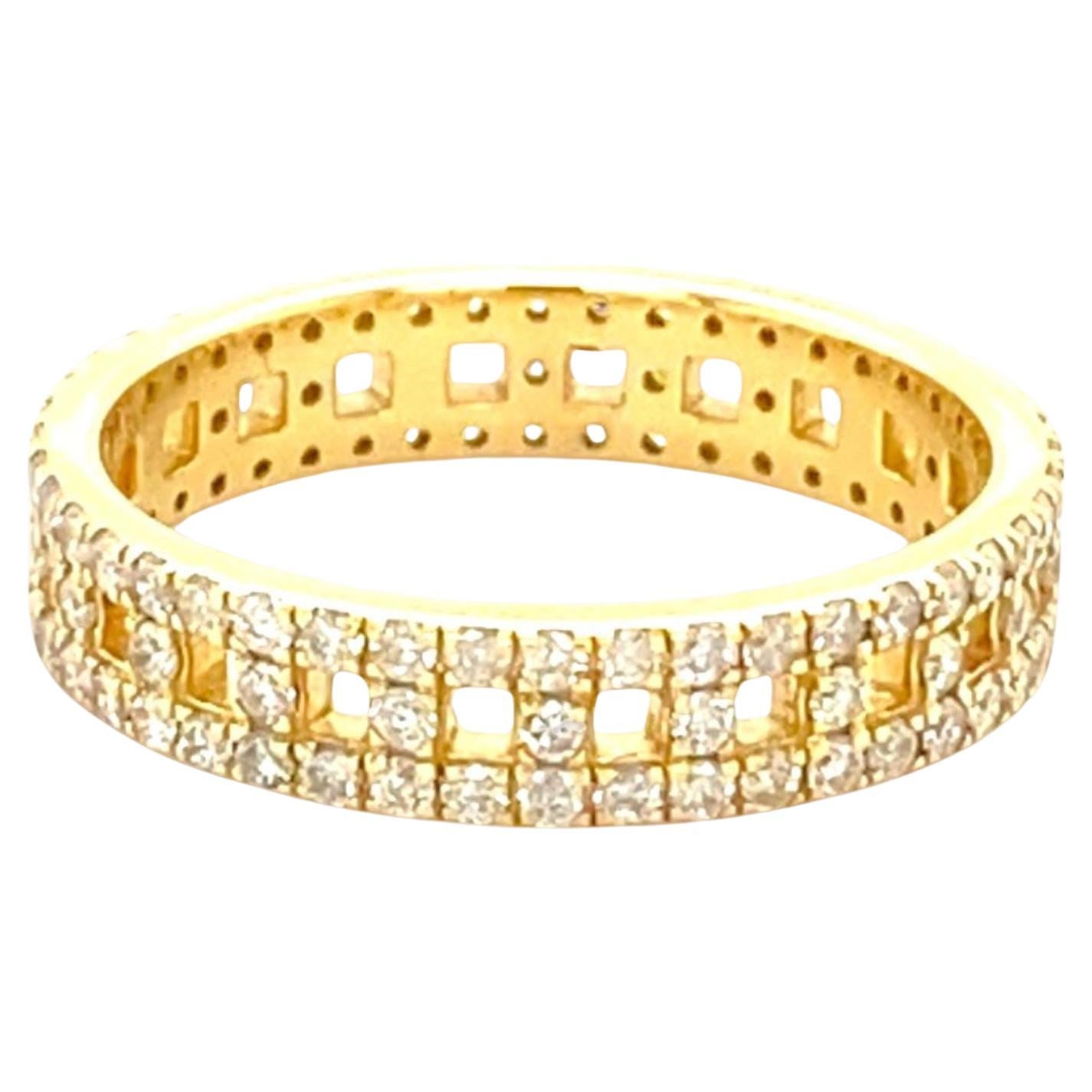 Eternity Band Diamond Ring in 14K Solid Gold (Certified)
