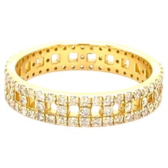 Eternity Band Diamond Ring in 14K Solid Gold (Certified)