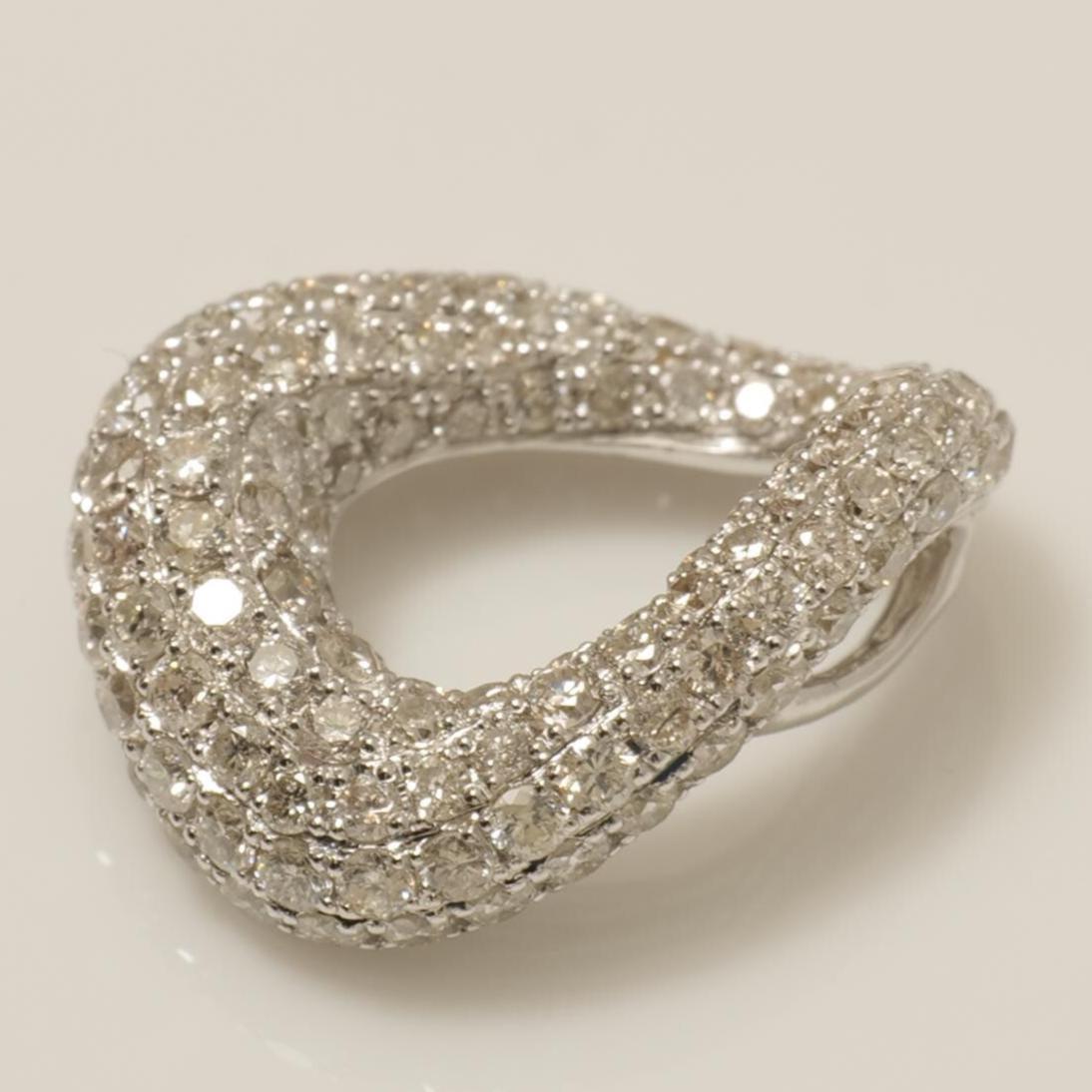 Taglio rotondo Ciondolo con diamante a goccia in oro massiccio 14k (certificato) in vendita