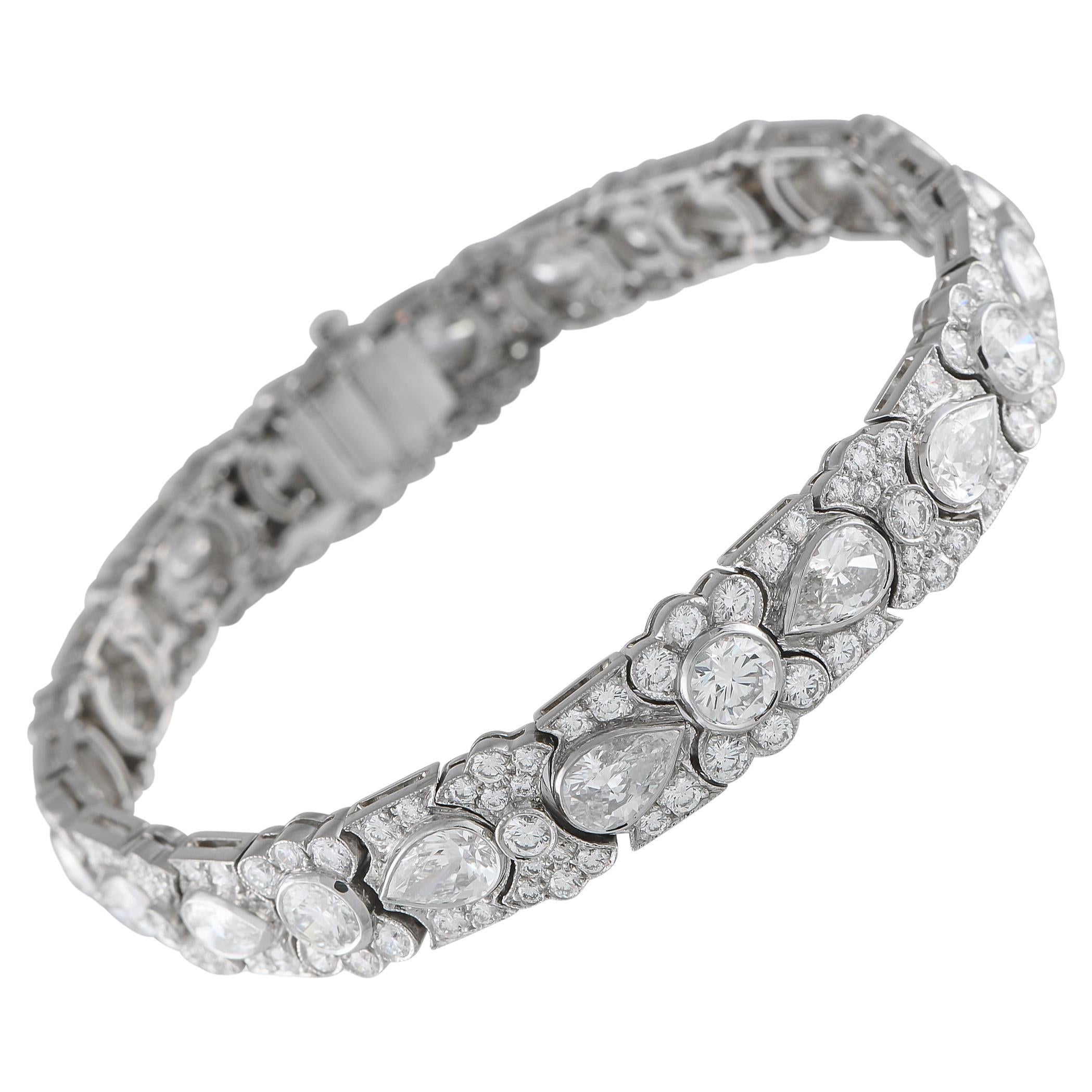 Tiffany 
Co. Bracciale Art Deco in platino antico con 19,5 carati di diamanti