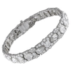 Tiffany & Co. Antique Platinum 19.5ct Diamond Art Deco Bracelet