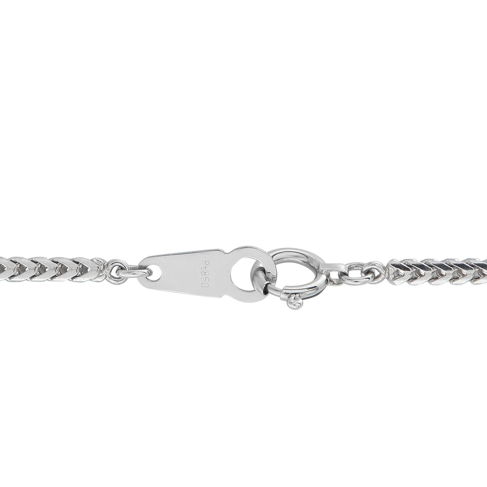Platin 2,04ct Diamant und Saphir Anhänger Halskette (Rundschliff) im Angebot