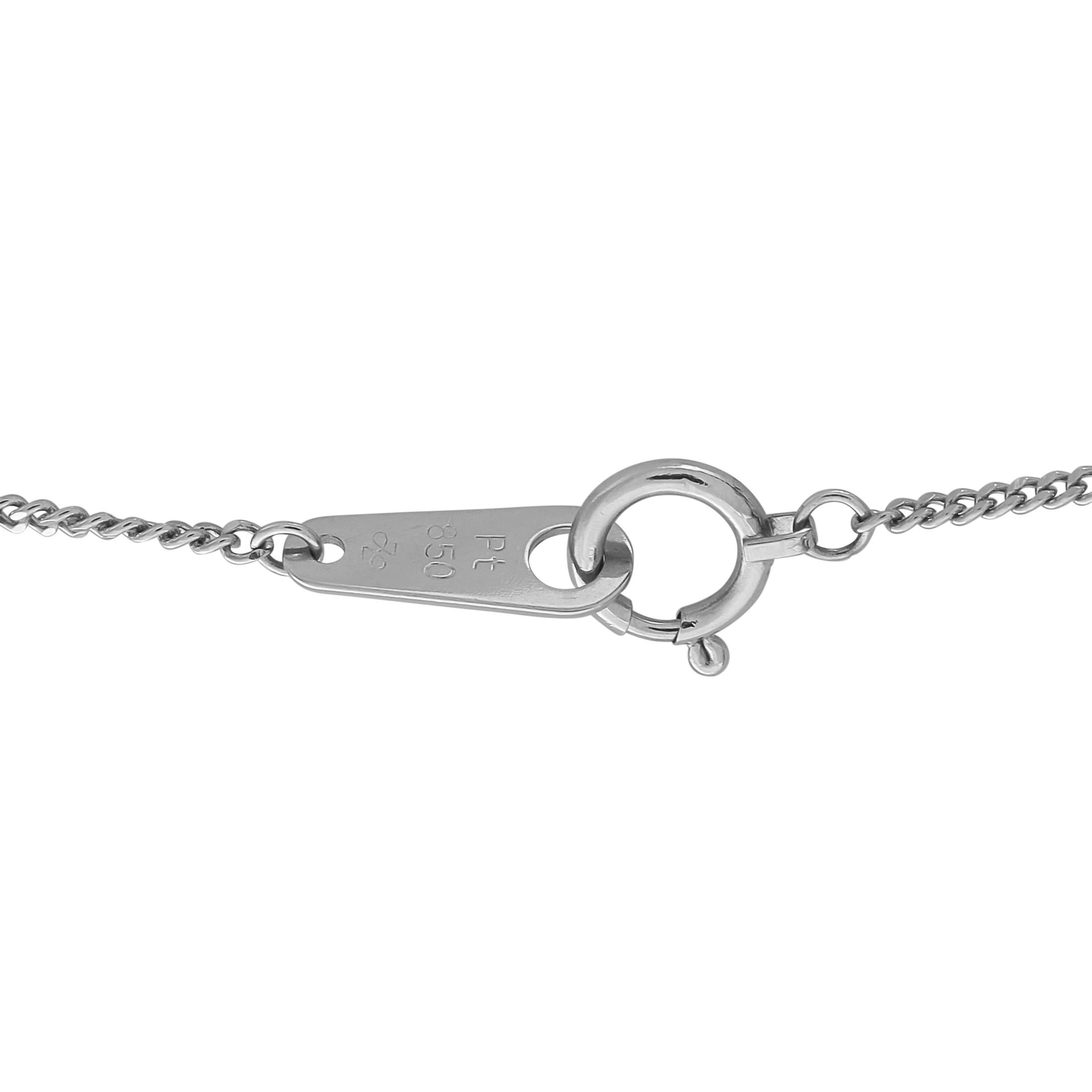 Taille ronde Collier en platine 0,27ct diamant et rubis en vente