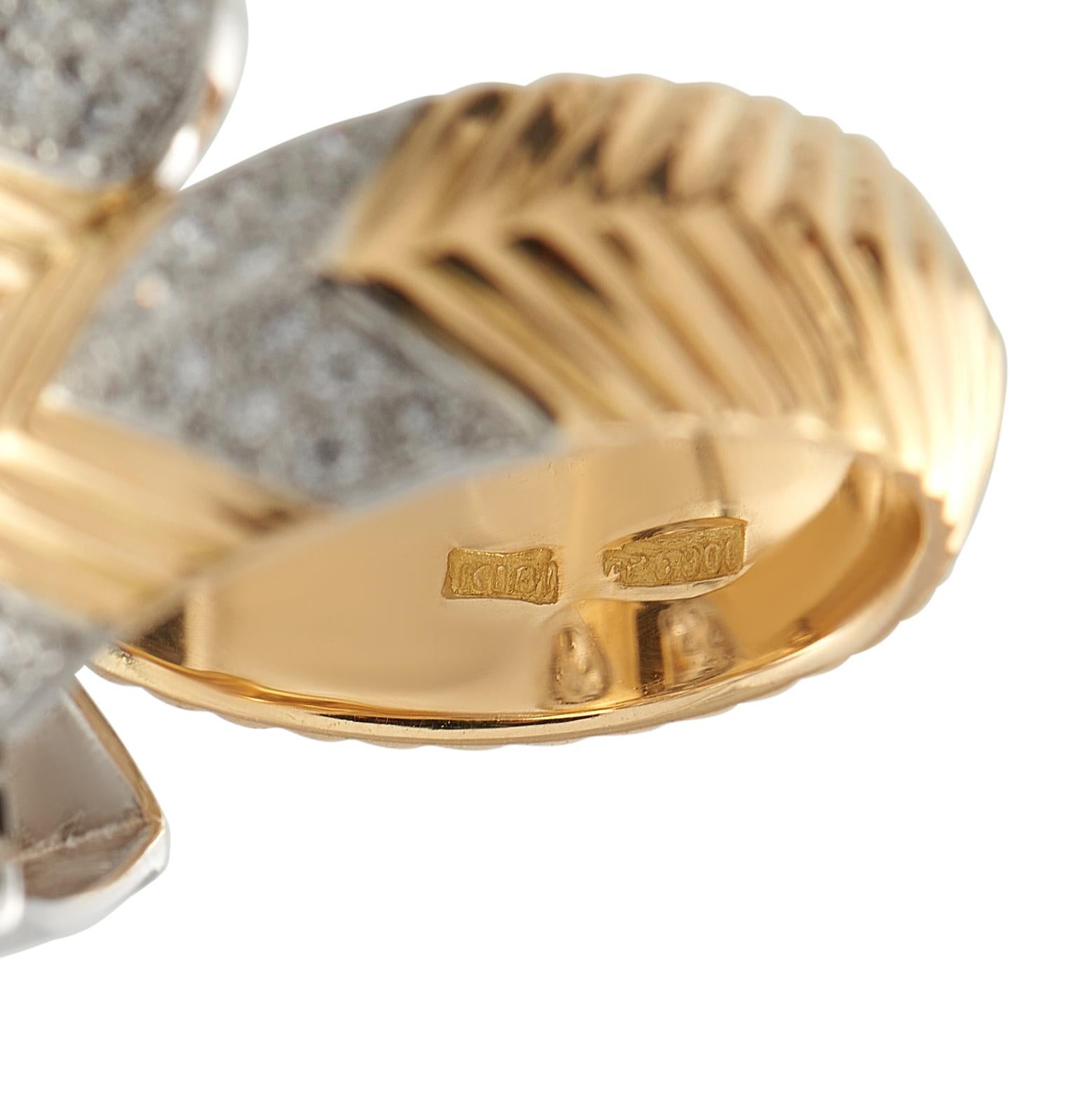 Bague en or jaune 18K avec 1,79ct de diamant Excellent état - En vente à Southampton, PA