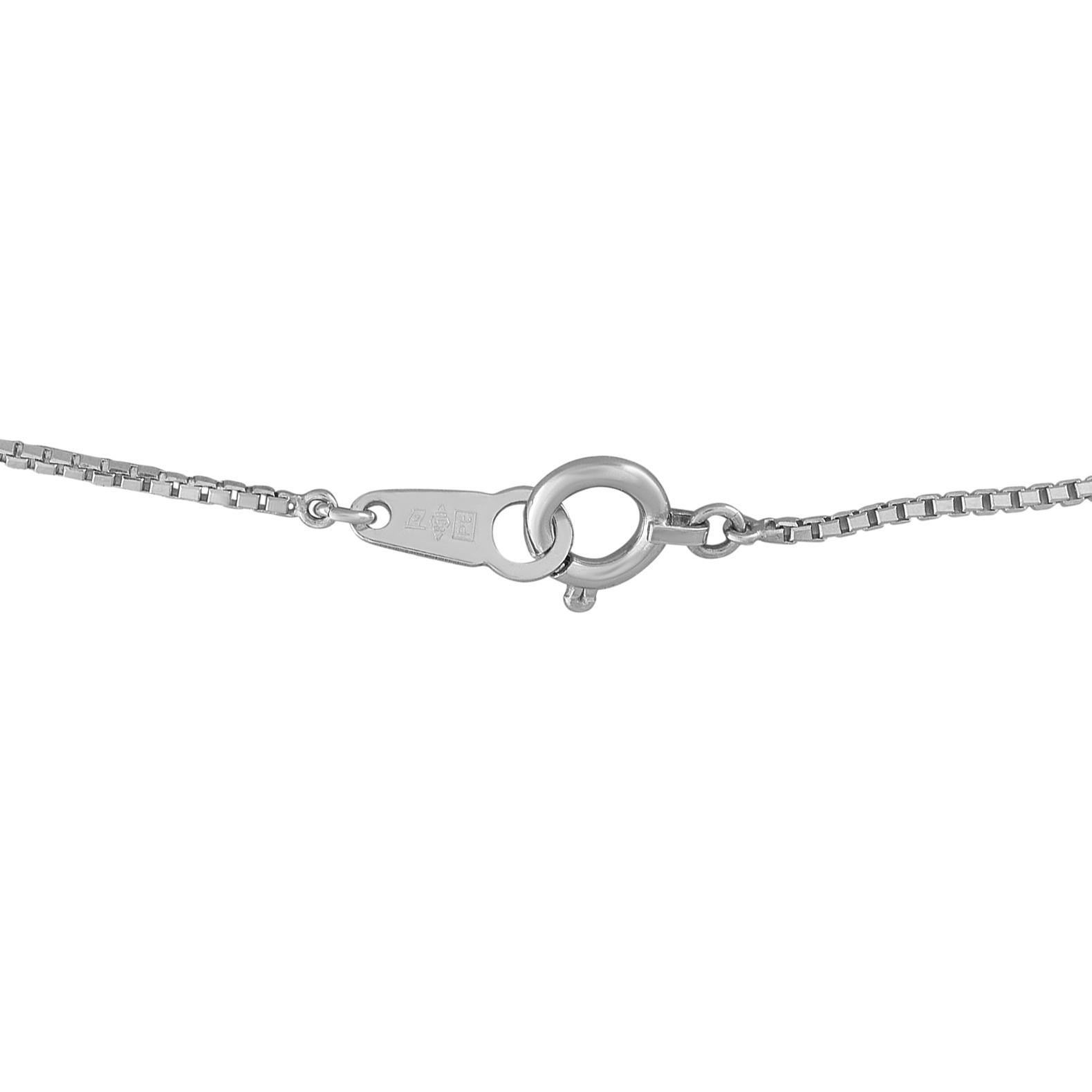 Collar de diamantes y esmeraldas en platino de 0.07 ct Corte redondo en venta