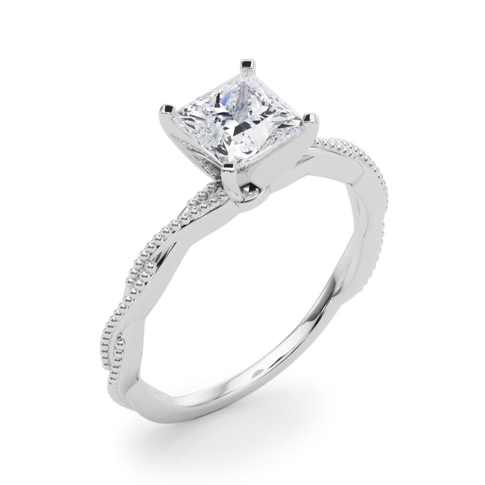 GIA 1,51 carati Anello con diamanti a fascia intrecciata in oro bianco 18K In condizioni Nuovo in vendita a New York, NY