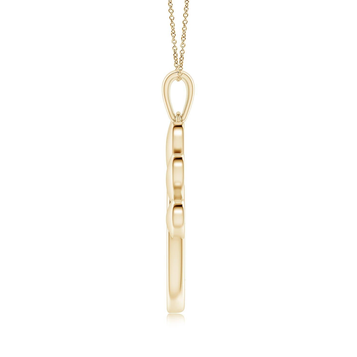 Caratterizzato da un adorabile disegno a zampa di cane, questo ciondolo con diamante è realizzato in oro giallo 14k. I diamanti scintillanti sono incastonati in un'incastonatura di pava sulla zampa lucente e hanno un aspetto squisito. Heldly, che si