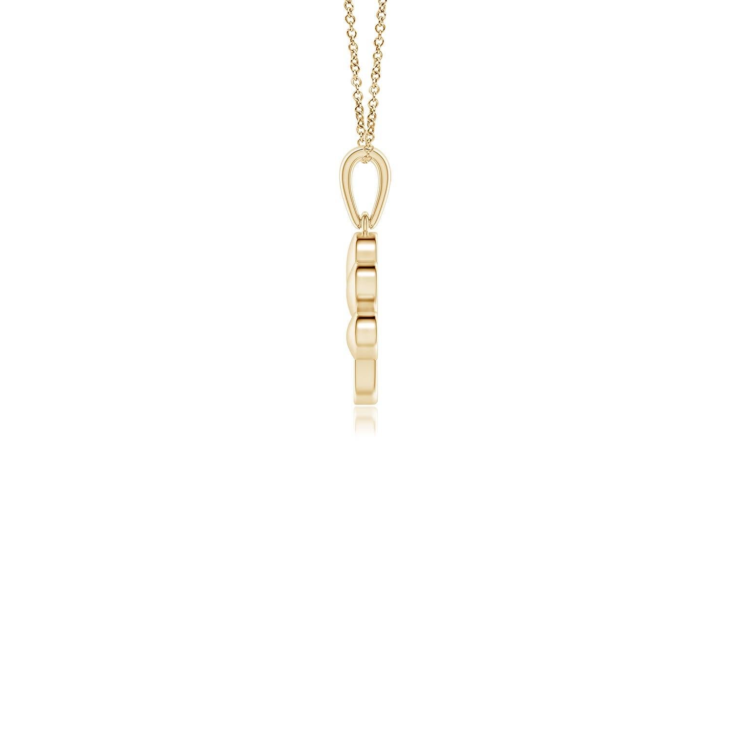 Caratterizzato da un adorabile disegno a zampa di cane, questo ciondolo con diamante è realizzato in oro giallo 14k. I diamanti scintillanti sono incastonati in un'incastonatura di pava sulla zampa lucente e hanno un aspetto squisito. Heldly, che si