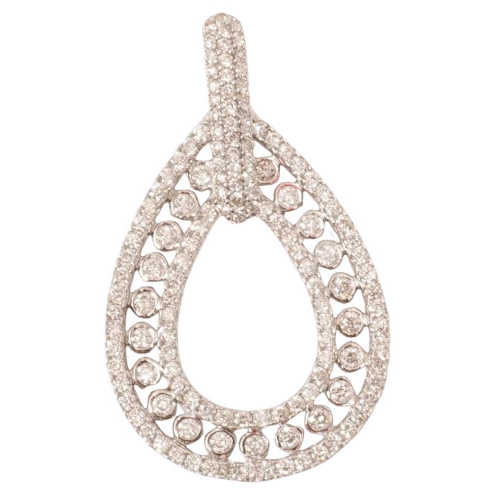 Pear Stackable Diamond Pendant in 14k Solid Gold (Certified)