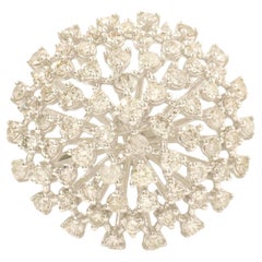 Starburst Dome Natural Diamond Cocktail Ring in 14k Solid Gold (Certified)