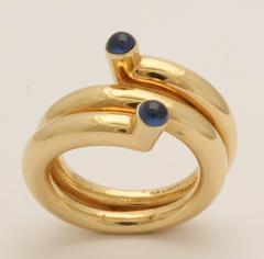 Tiffany & Co. Schlumberger Sapphires Gold Unisex High Polish Ring