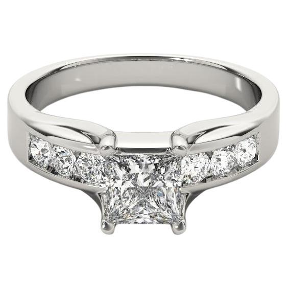 GIA zertifiziert 1,01ct Princess Solitär
Kanal Diamant Diamantring