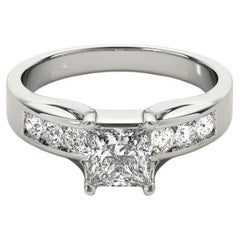 GIA zertifiziert 1,01ct Princess Solitär
Kanal Diamant Diamantring