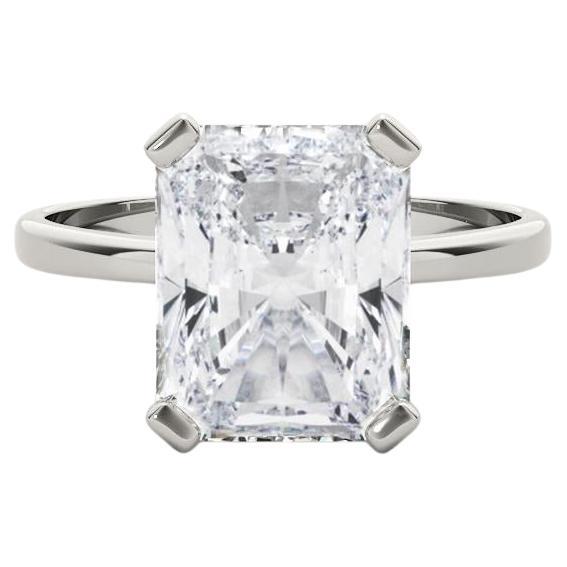 GIA 2.00 Carat Solitaire Radiant 4-Prong Basket 18K White Gold Diamond Ring For Sale