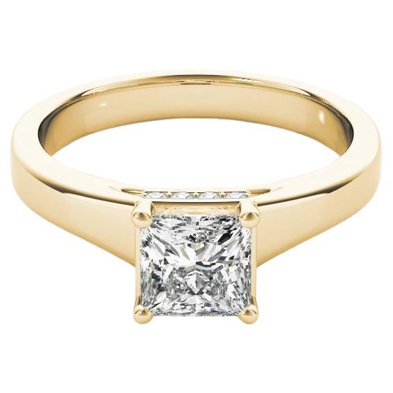 GIA Certified 1.50 Carat Princess Hidden Halo Trellis Diamond Ring