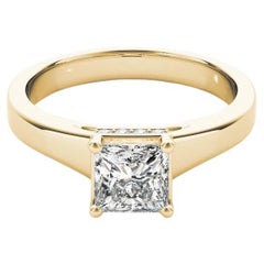 GIA Certified 1.50 Carat Princess Hidden Halo Trellis Diamond Ring