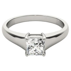 GIA 2,01 Quilates Solitario Corte Princesa Cuatro Puntas Anillo de diamantes