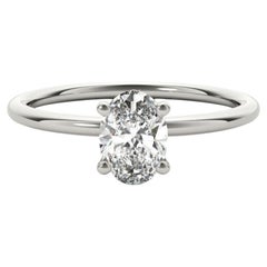 GIA Certified 1.50 Carat Oval Solitaire Four-Prong Diamond Ring GIA Certified 1.50 Carat Oval Solitaire Four-Prong Diamond Ring
