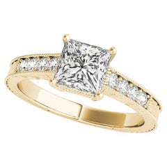 GIA Certified 2.52 Carat Princess Double Basket Vintage Diamond Ring