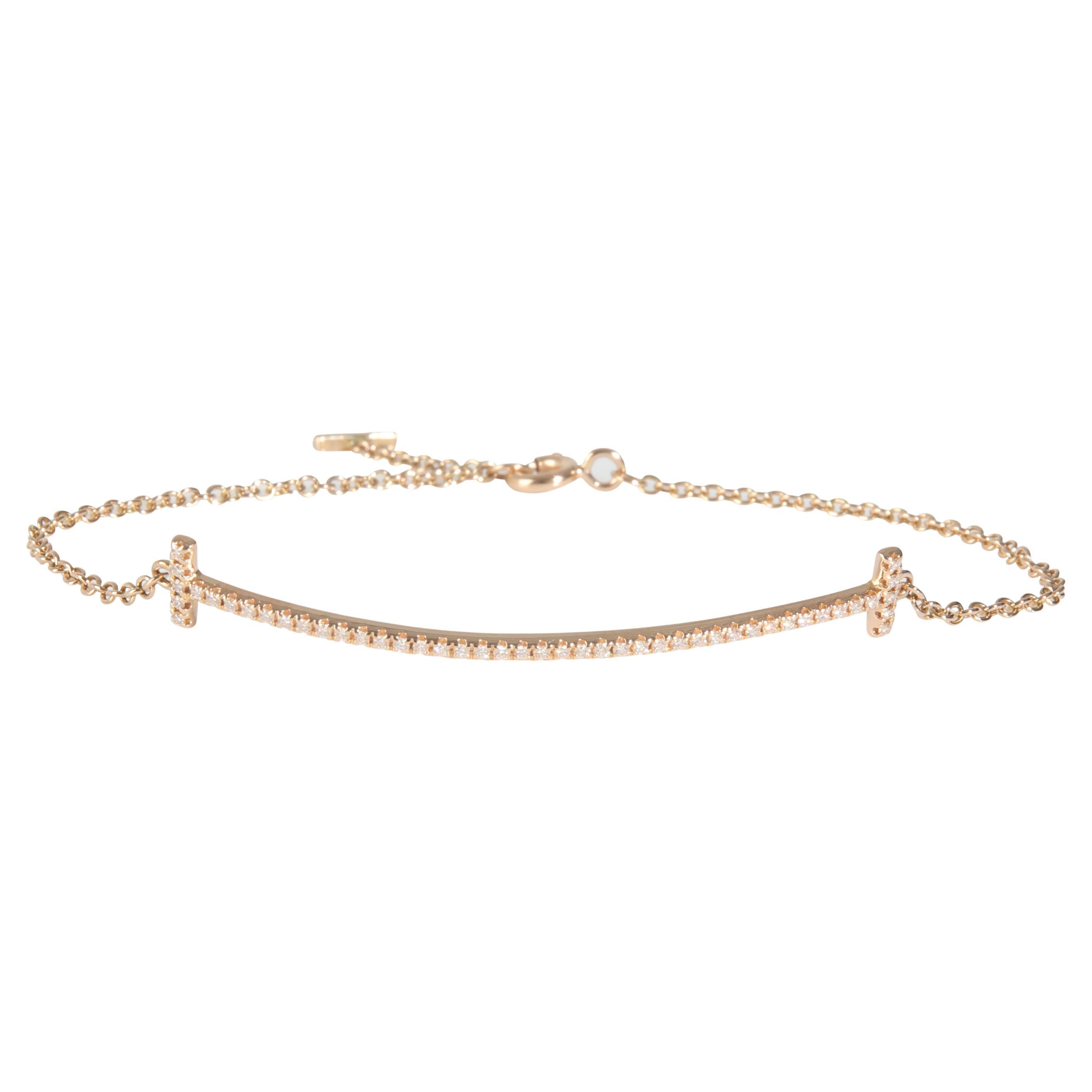 Tiffany
Co. Bracciale Tiffany T Smile con diamanti in oro rosa