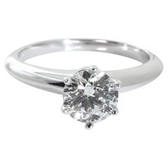 Tiffany 
Co. Bague de fiançailles à diamants ronds et brillants de 0,92 ct