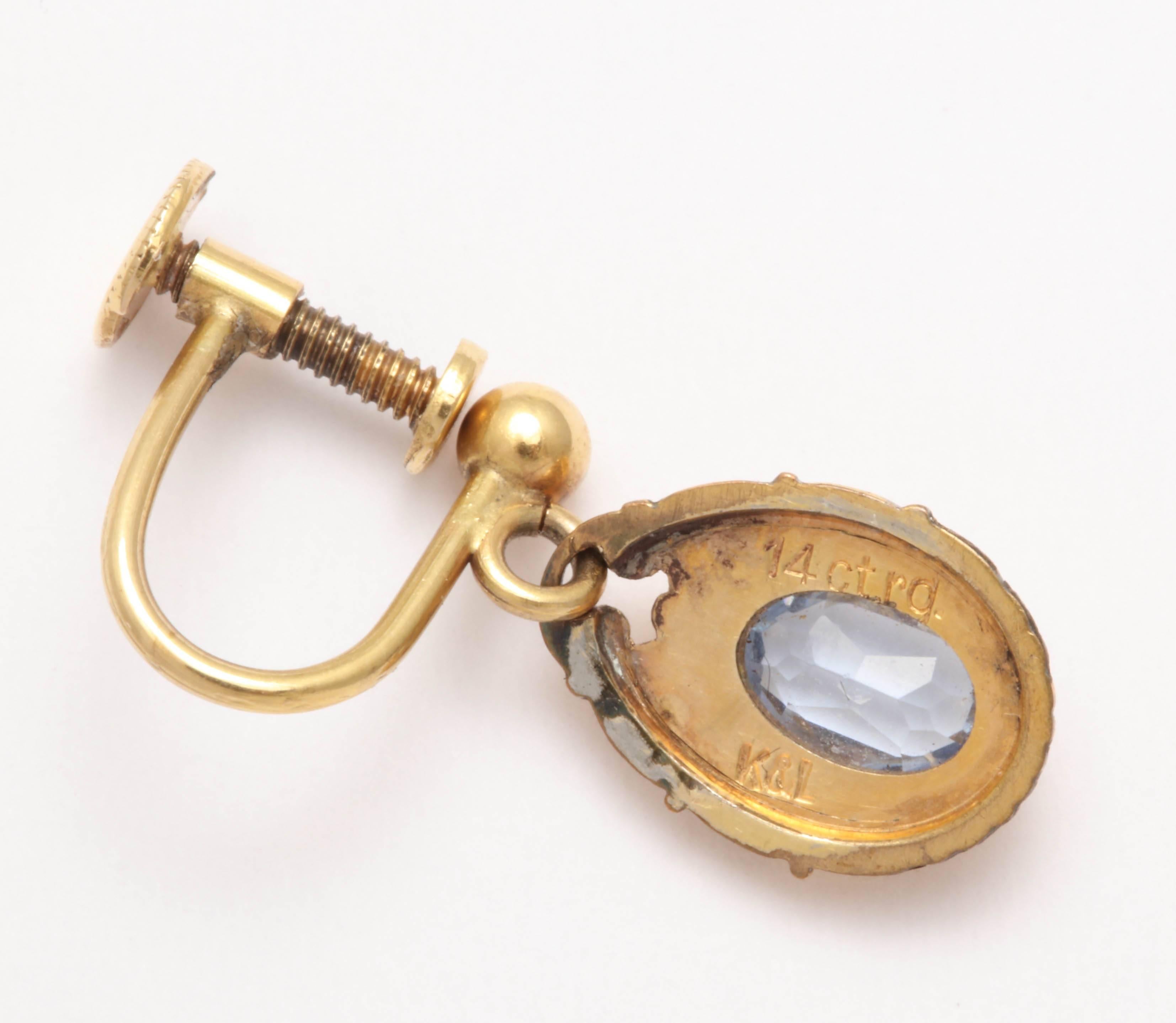 Women's Aquamarine Gold Drop Earrings