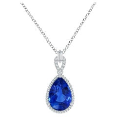 Angara Natural GIA Certified 4.16 ct Blue Sapphire Solitaire in 14K Solid Gold