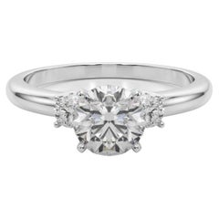 GIA 2.2ct Round 3-Stone Past, Present & Future  Diamond Ring