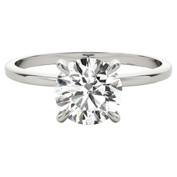 GIA 0.93ct Round Halo Cluster Wreath Solitaire  Diamond Ring For Sale