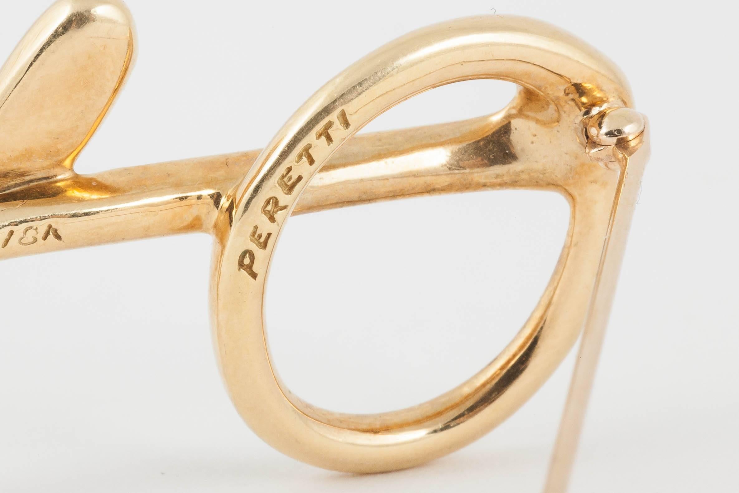 Tiffany & Co. Perretti Gold Heavy Openwork Brooch For Sale 3