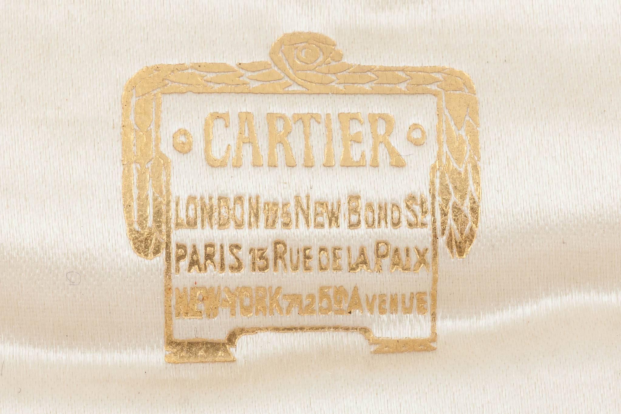  Cartier of Paris, Ruby and  Diamond  Gold Cufflinks, original case, c, 1920 1