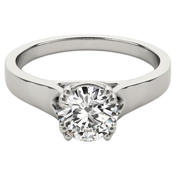 GIA Certificato 2 Carati Doppio Rotondo a Quattro Punte  Anello con diamante