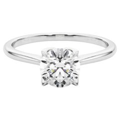 Anillo de Diamante Catedral Flor Flor Redondo Certificado GIA de 1.83 Quilates