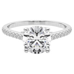 GIA 1,2ct Runde Pave versteckte Diamant Kathedrale  Diamantring